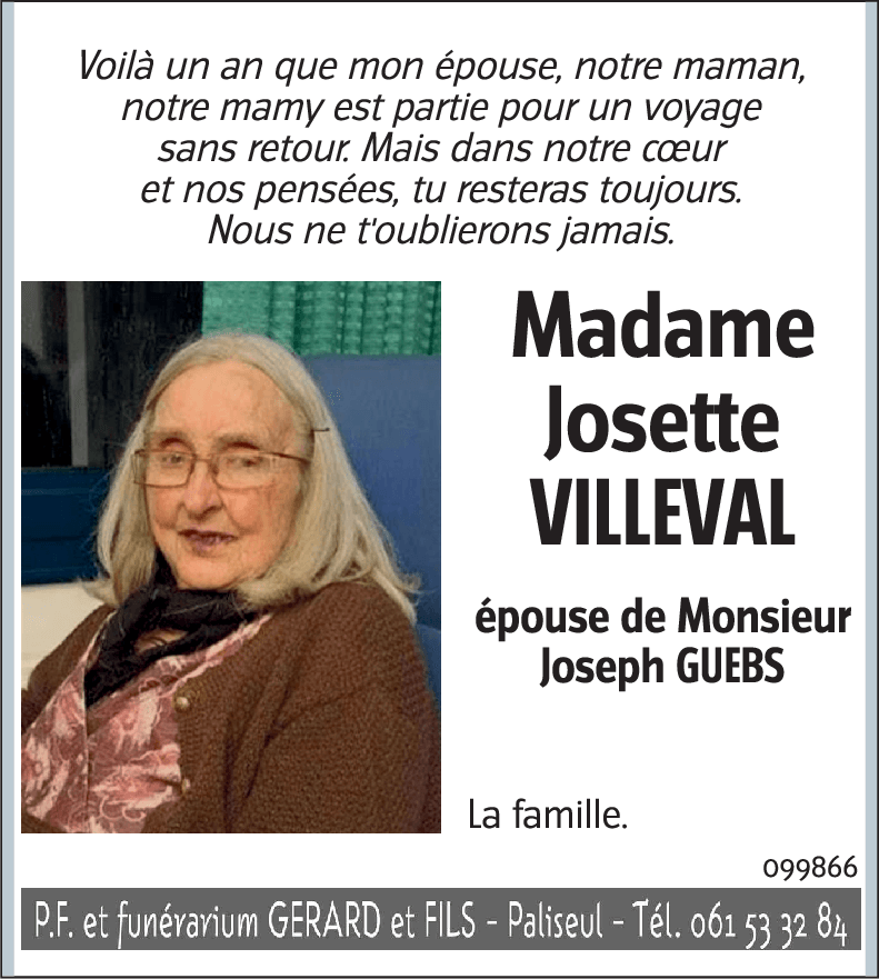 Josette VILLEVAL
