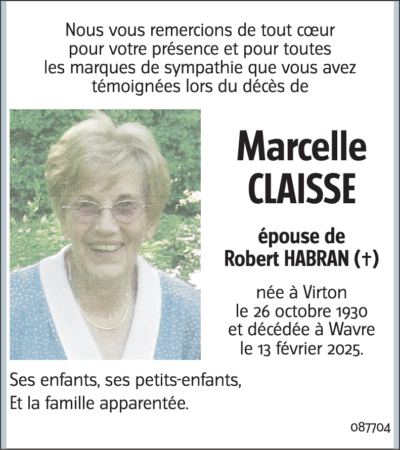 Marcelle CLAISSE