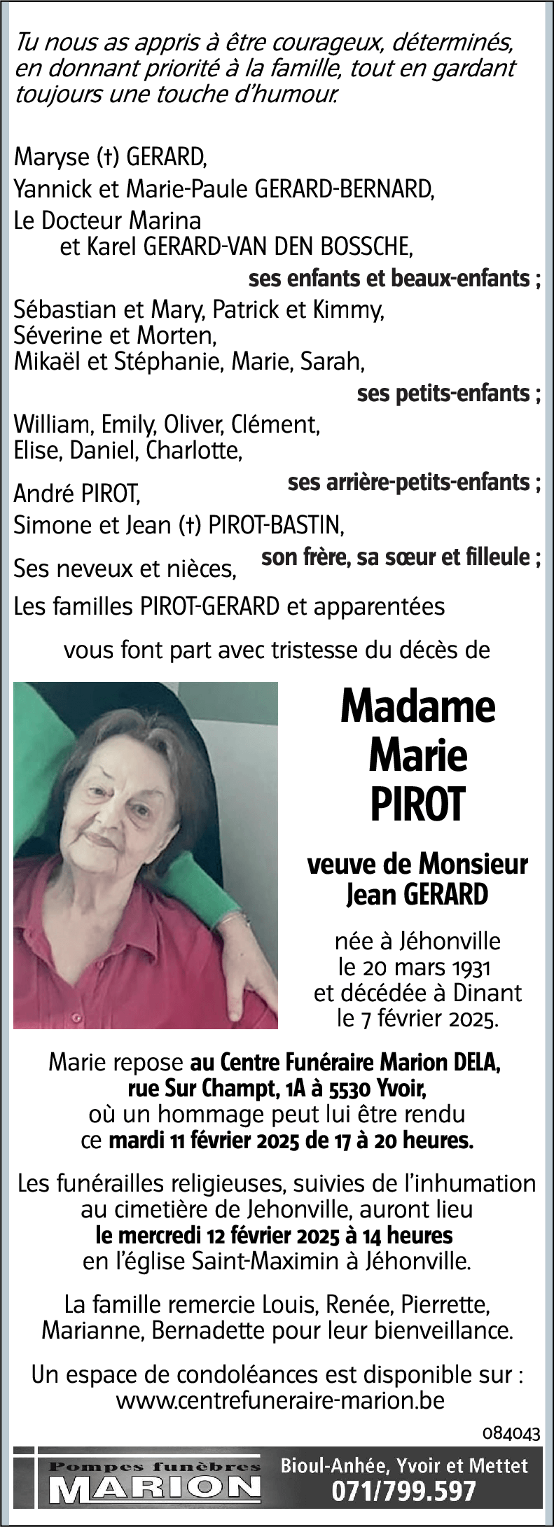Marie PIROT