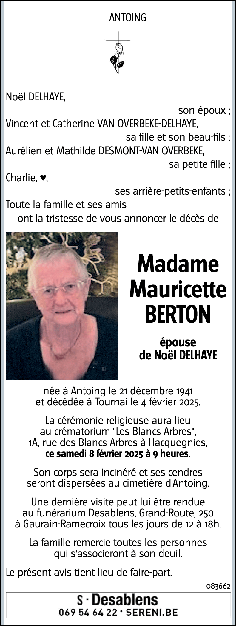 Mauricette BERTON