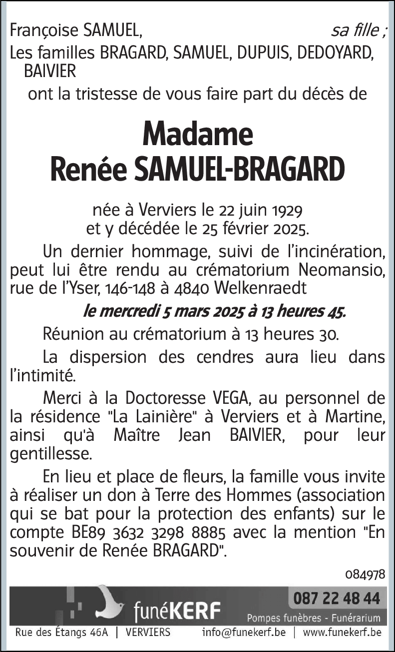 Renée BRAGARD