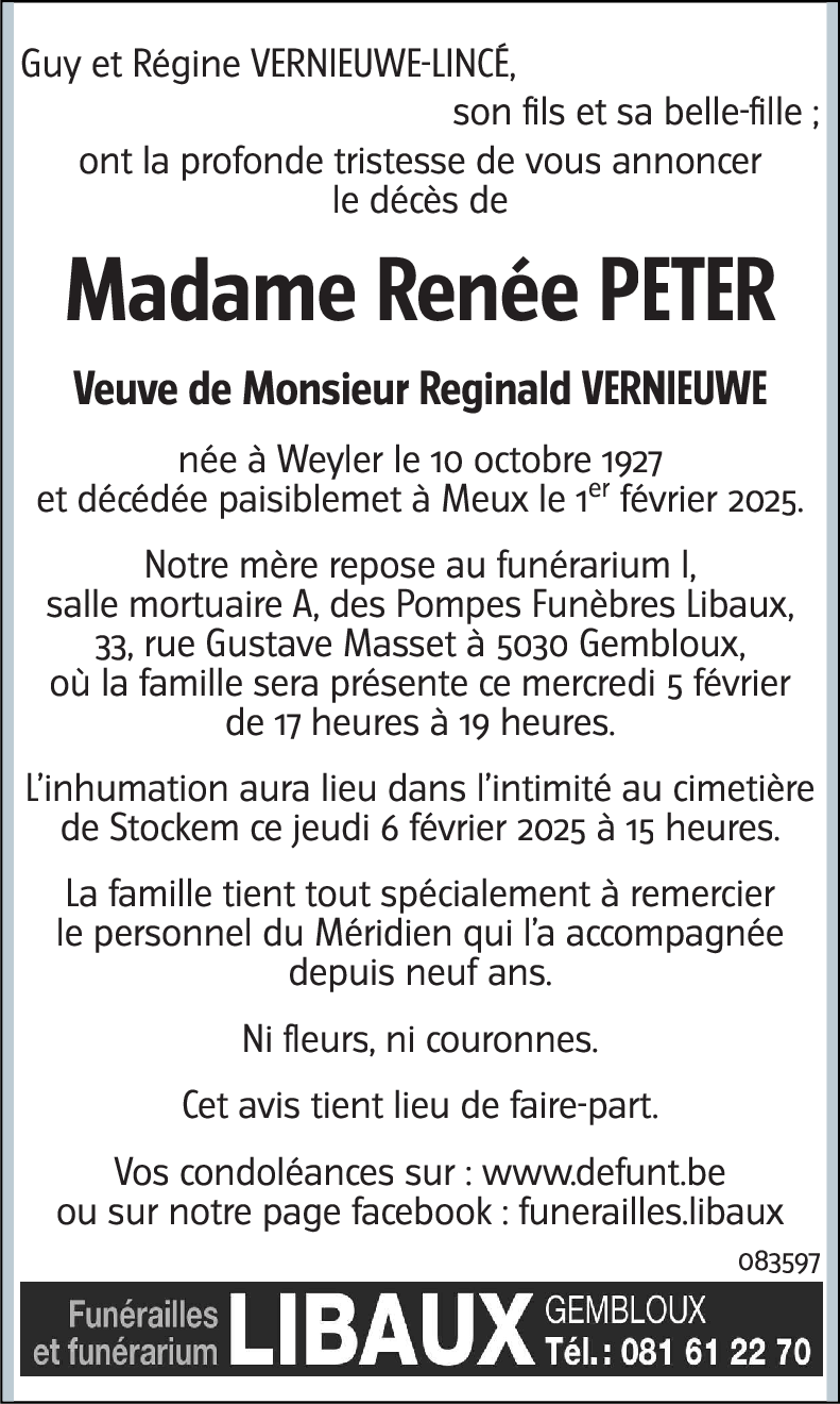 Renée PETER