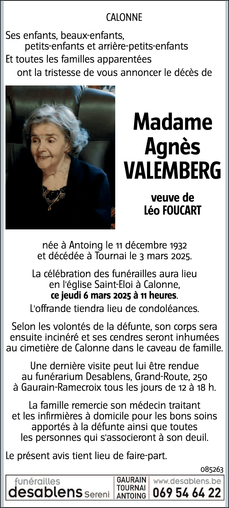 Agnès VALEMBERG