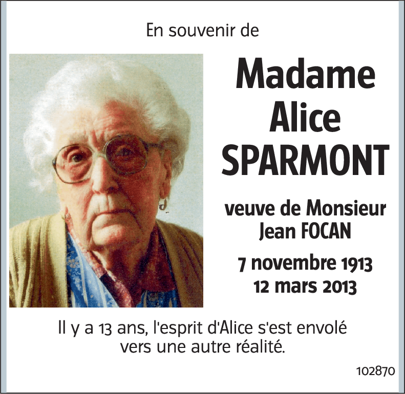 Alice SPARMONT