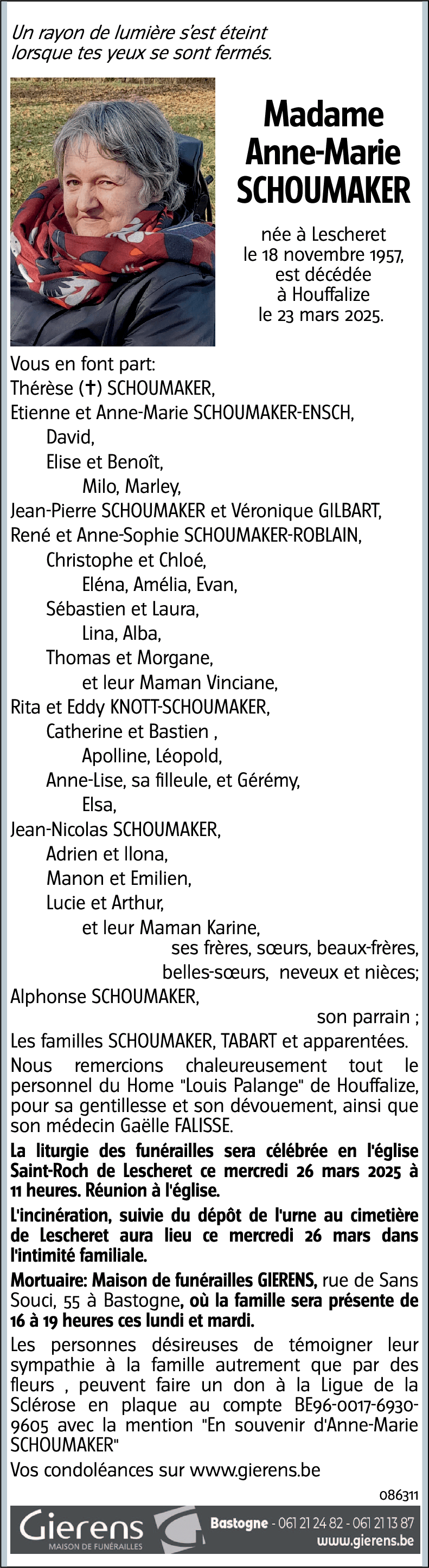 Anne-Marie SCHOUMAKER