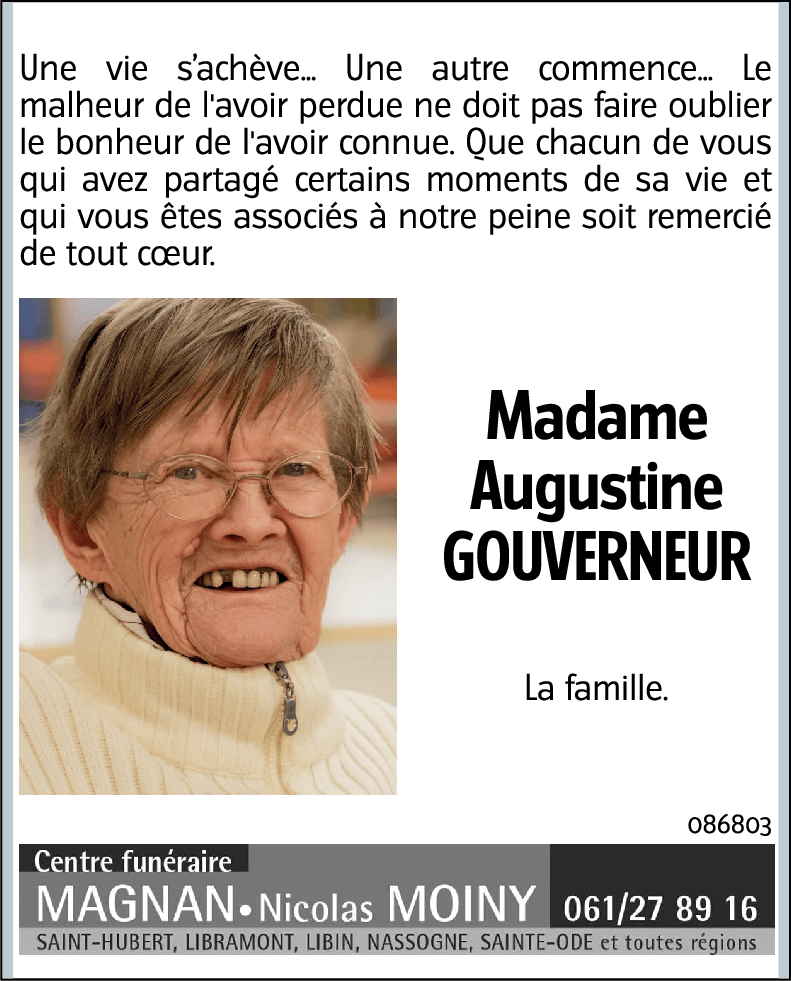 Augustine GOUVERNEUR