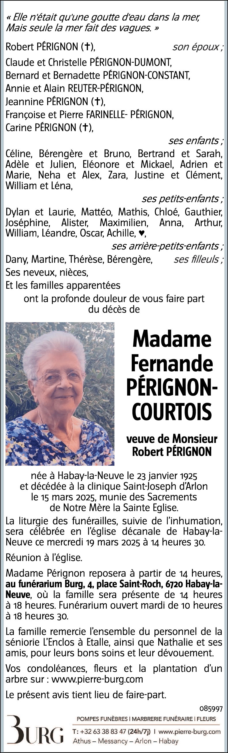 Fernande PERIGNON-COURTOIS