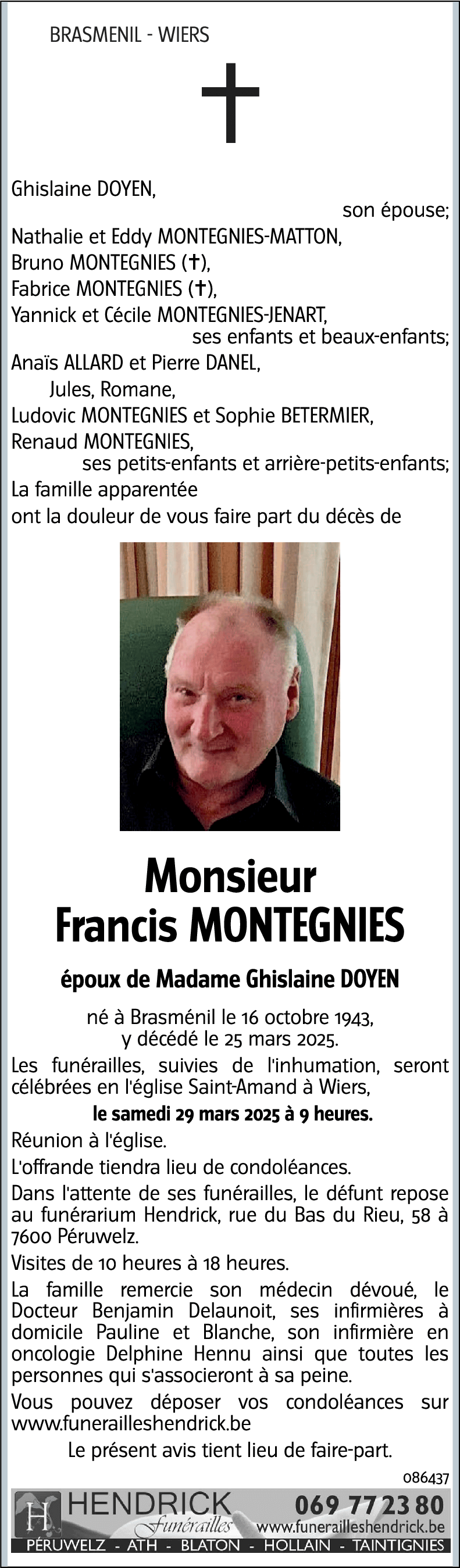 FRANCIS MONTEGNIES