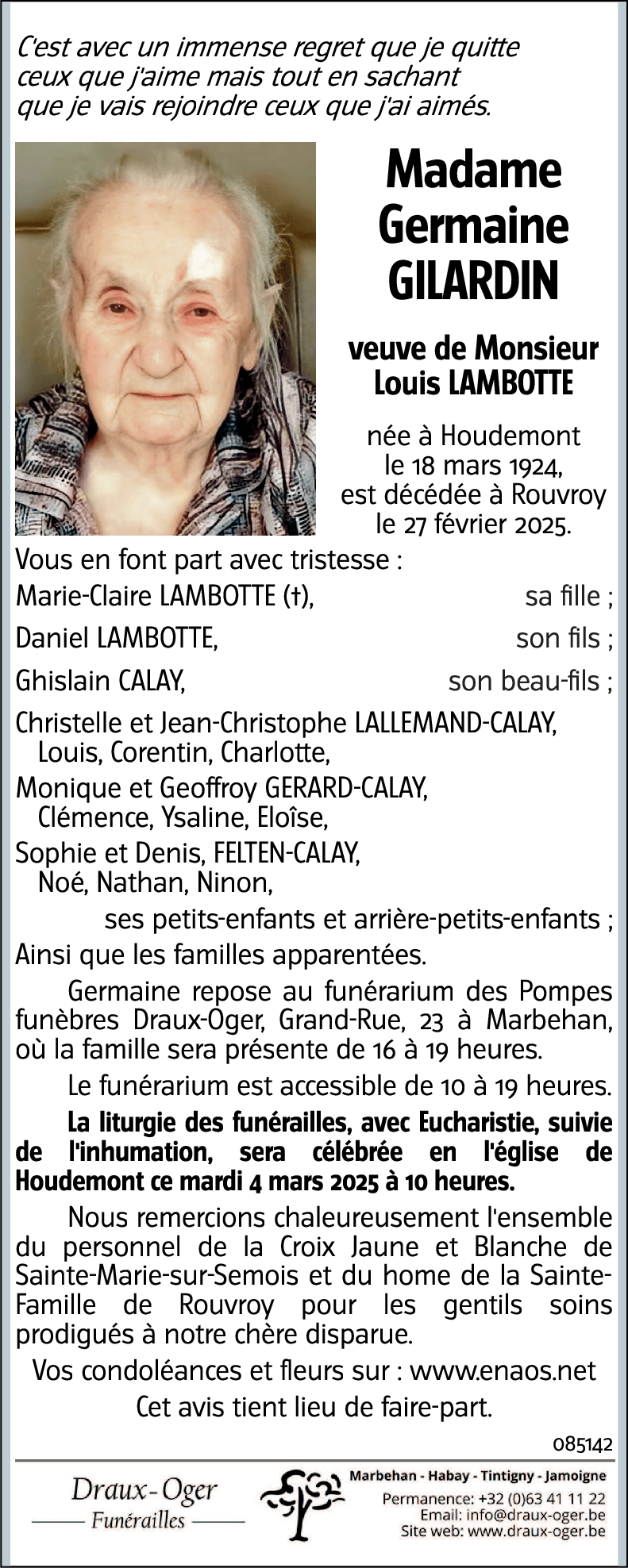 Germaine GILARDIN