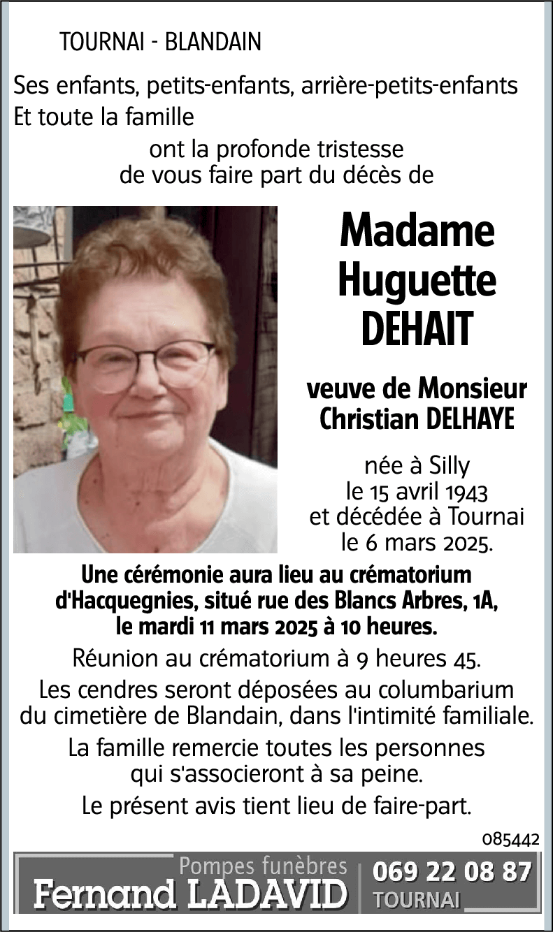 Huguette DEHAIT