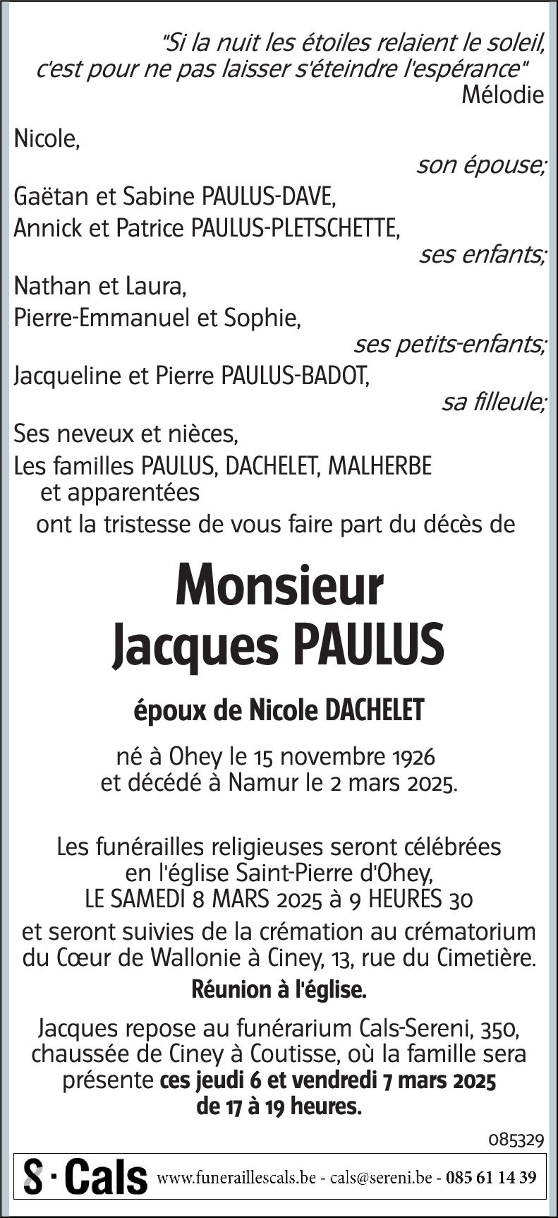 Jacques PAULUS