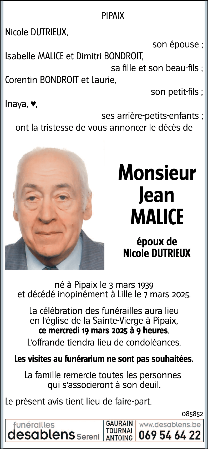 Jean MALICE