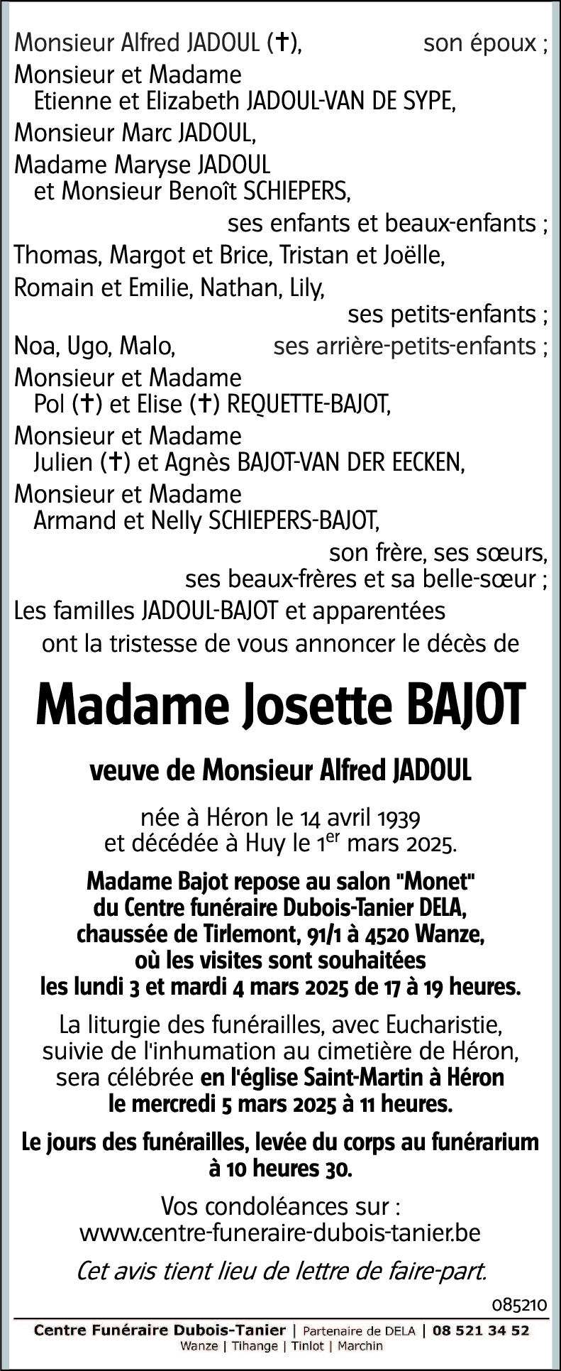 Josette BAJOT