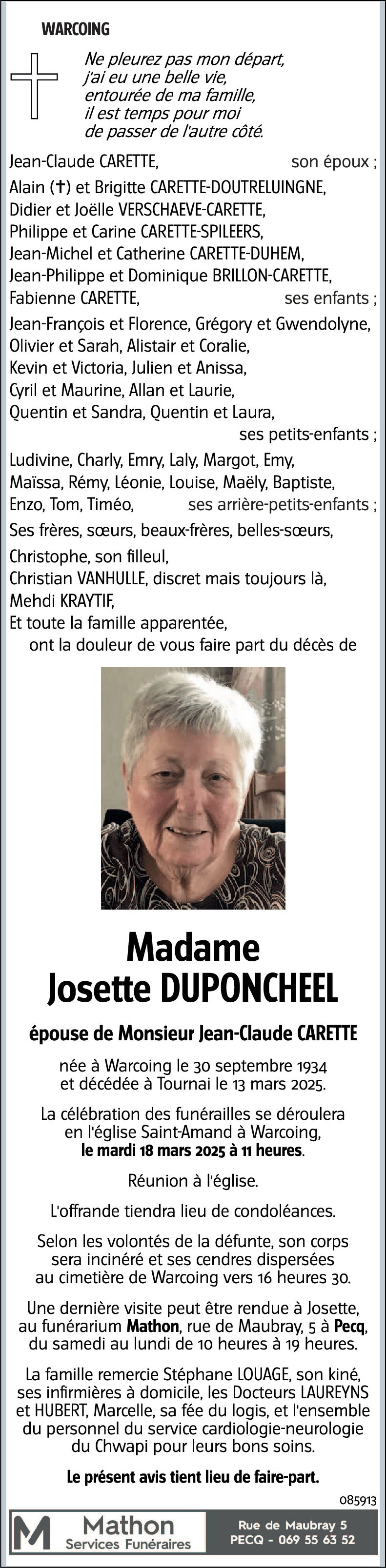 Josette DUPONCHEEL