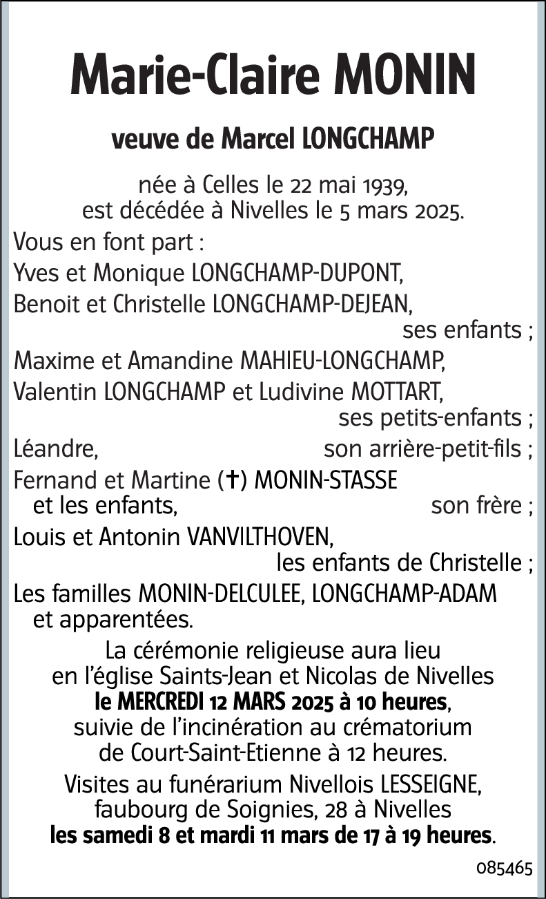 Marie-Claire MONIN