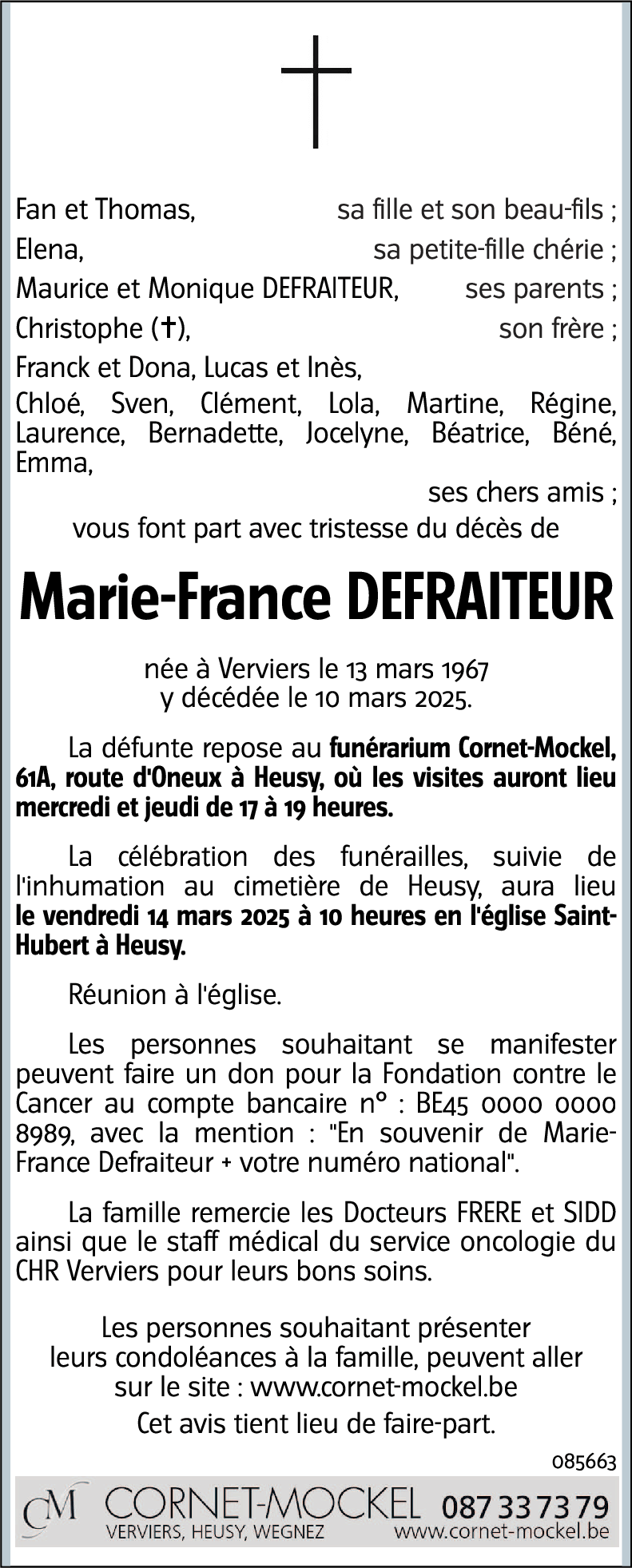 Marie-France DEFRAITEUR