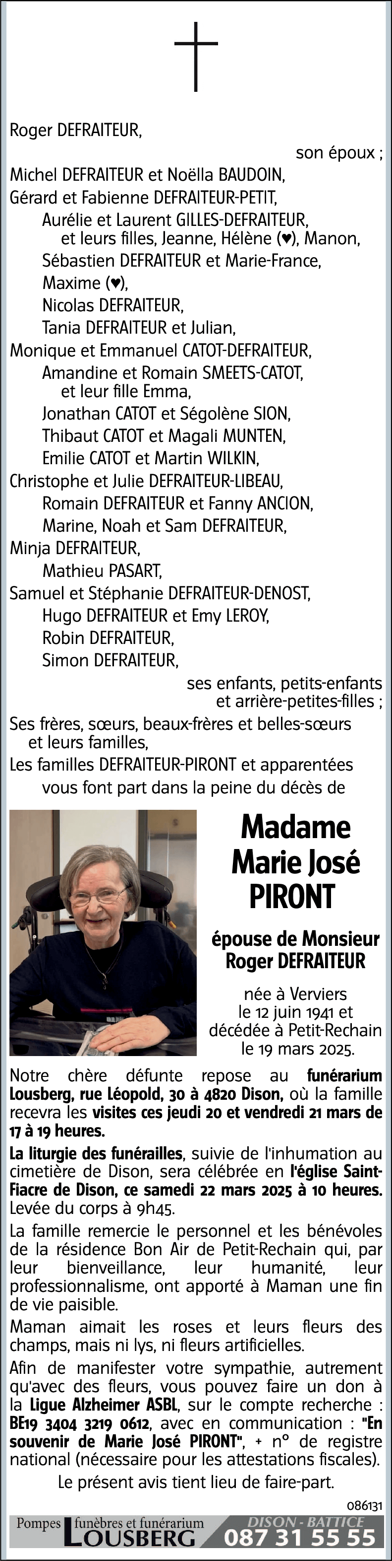 Marie José PIRONT