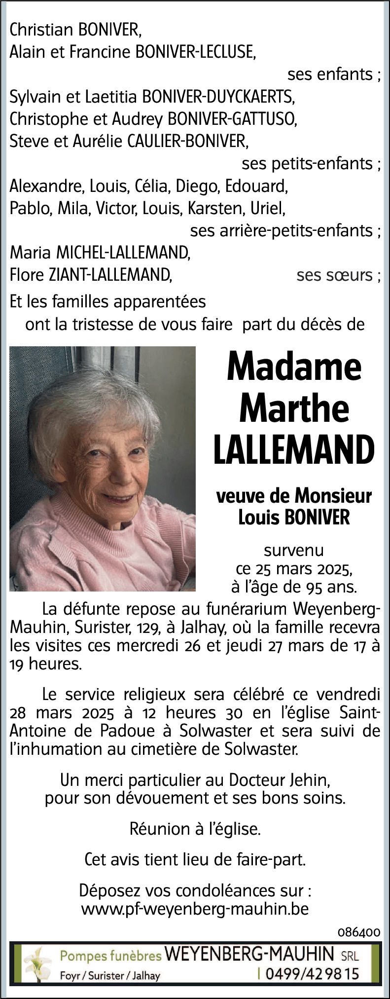 Marthe LALLEMAND