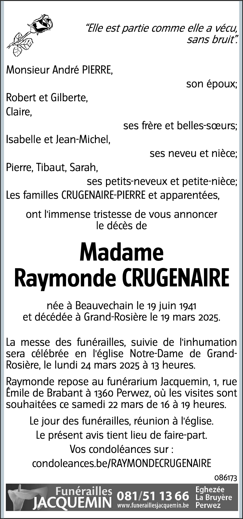 Raymonde CRUGENAIRE