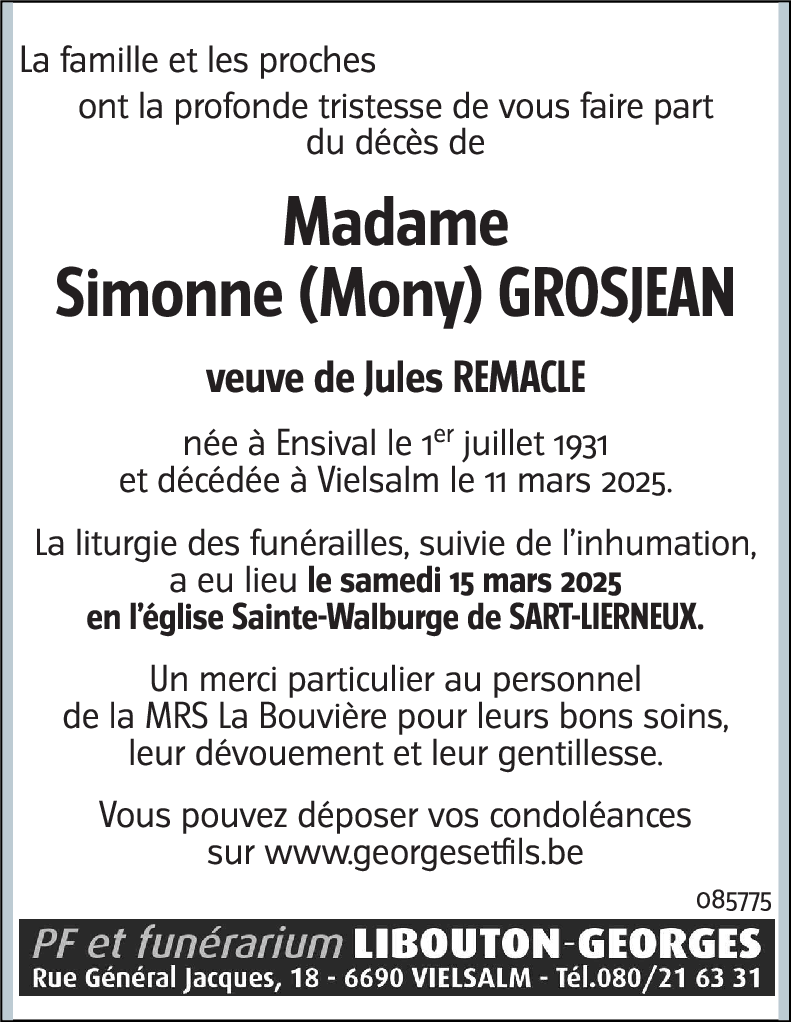 Simonne GROSJEAN
