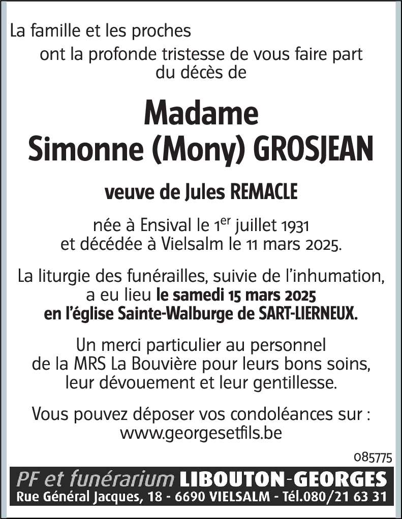 Simonne GROSJEAN