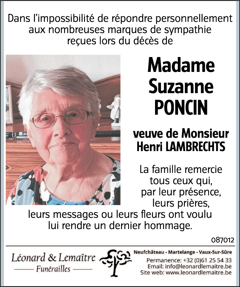 Suzanne PONCIN