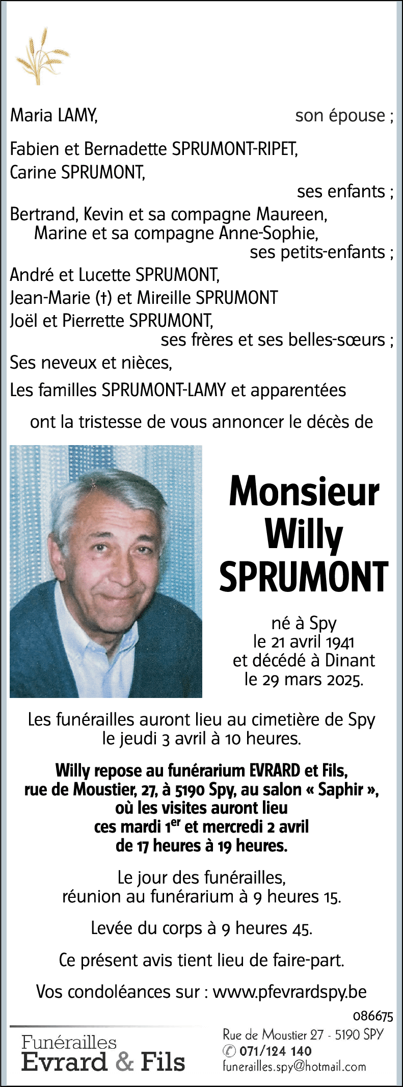 Willy SPRUMONT
