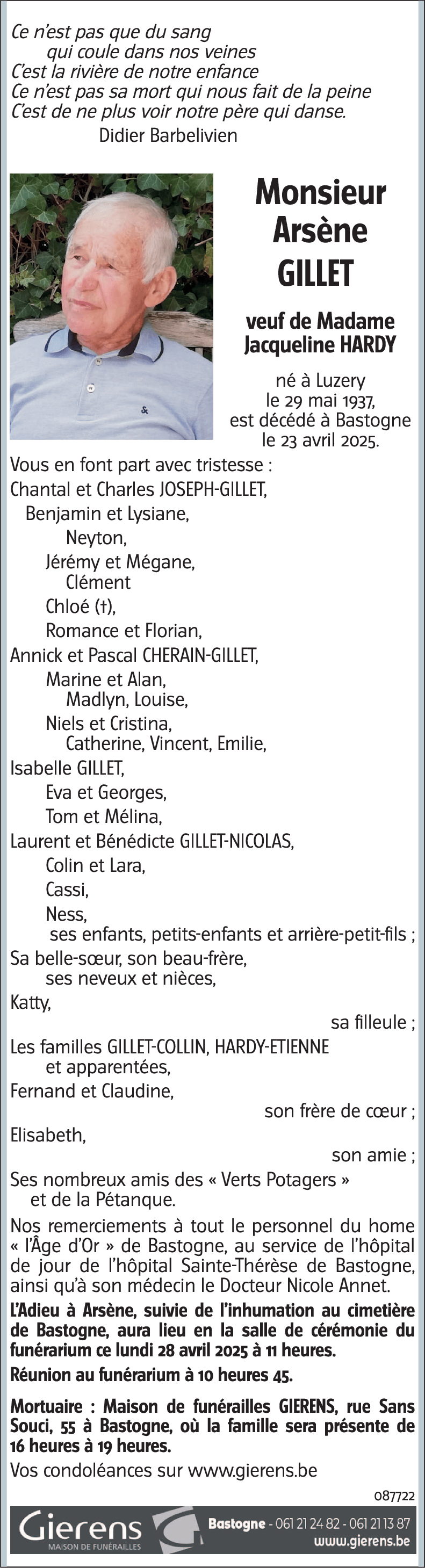 Arsène GILLET