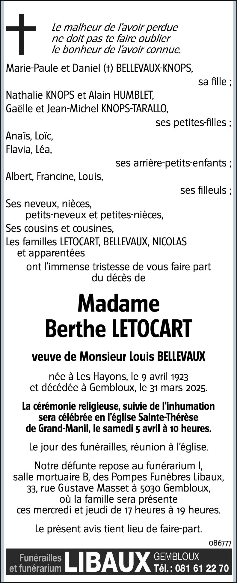 Berthe LETOCART