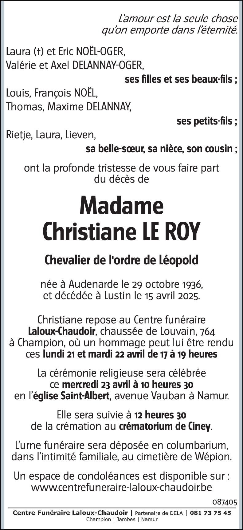 Christiane LE ROY