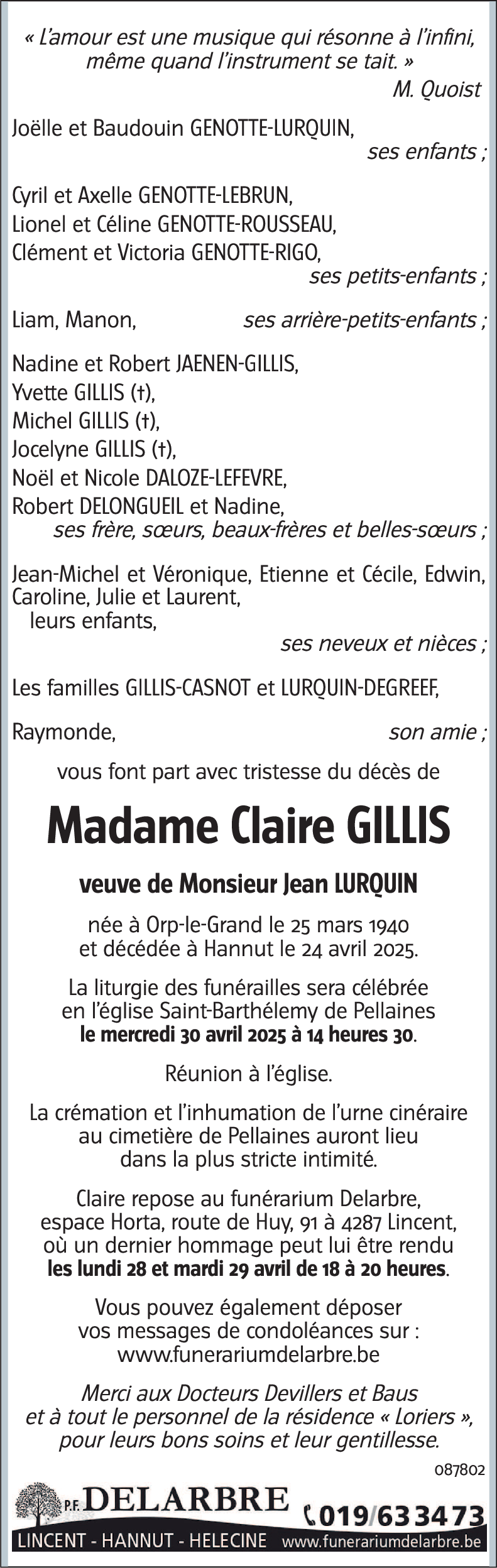 Claire GILLIS