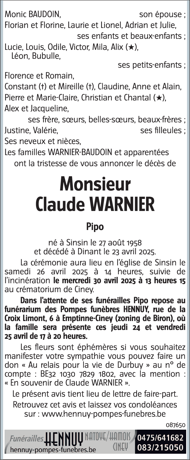 Claude WARNIER