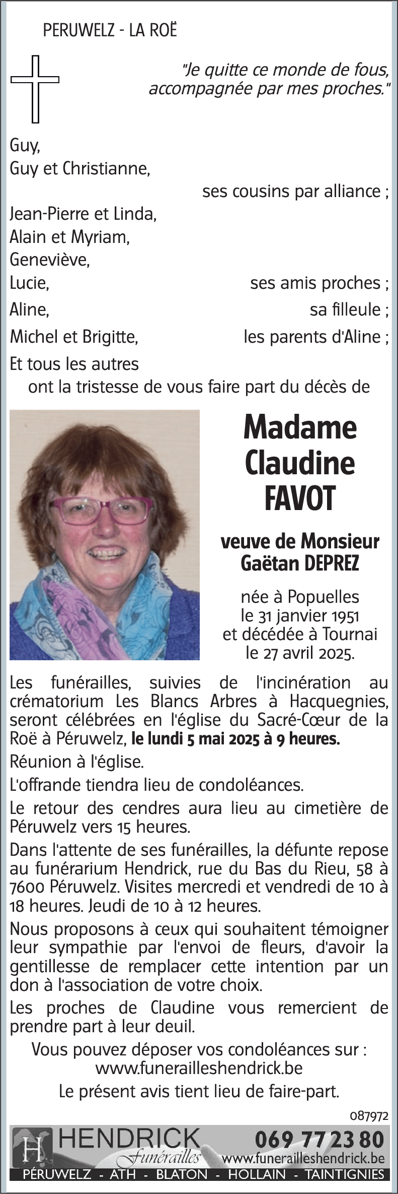 Claudine FAVOT