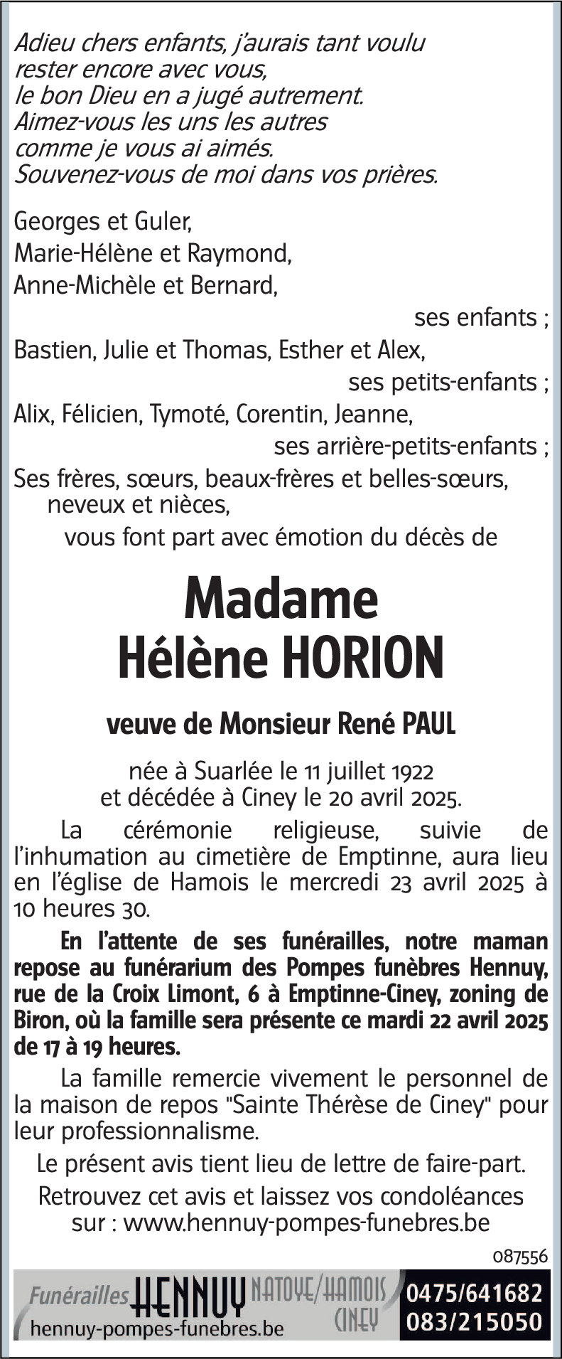 Hélène HORION