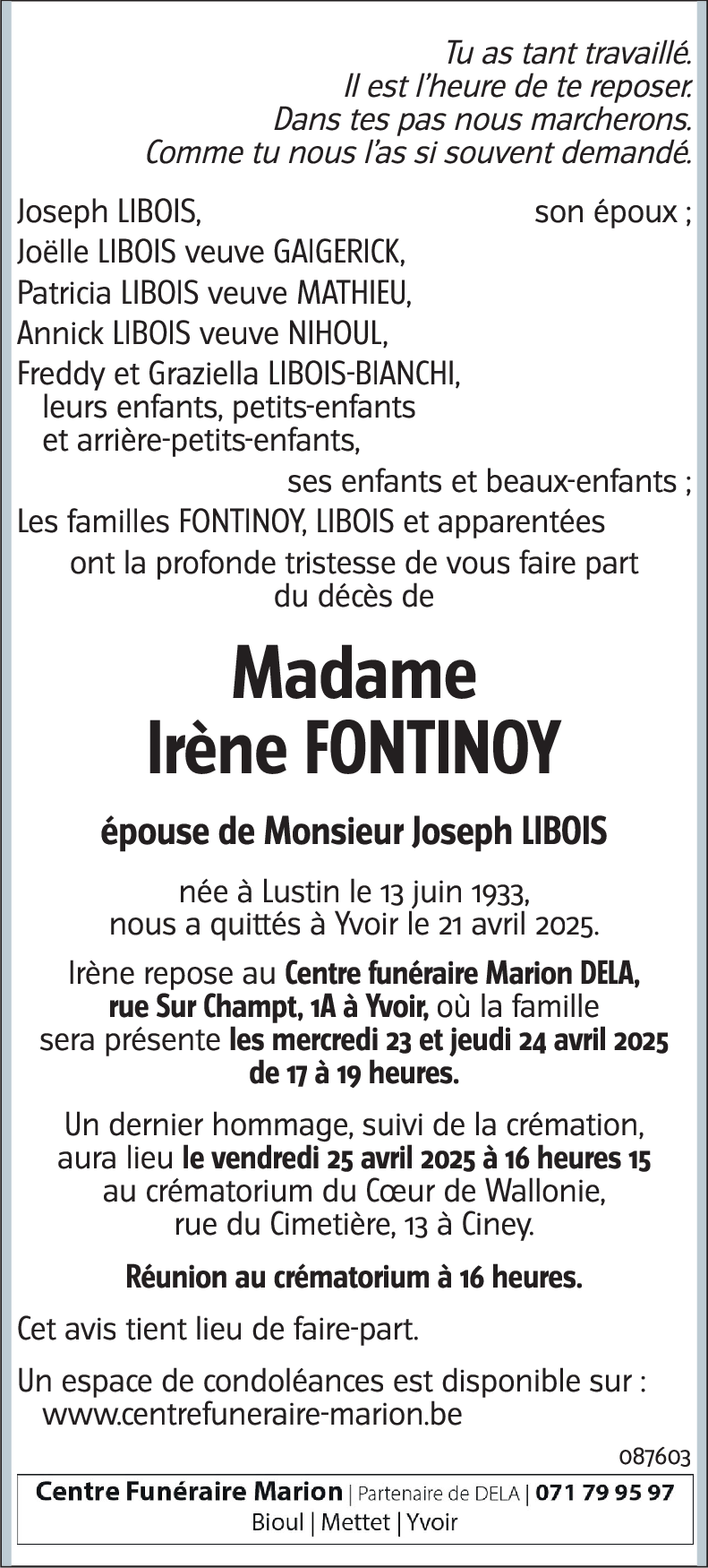 Irène FONTINOY
