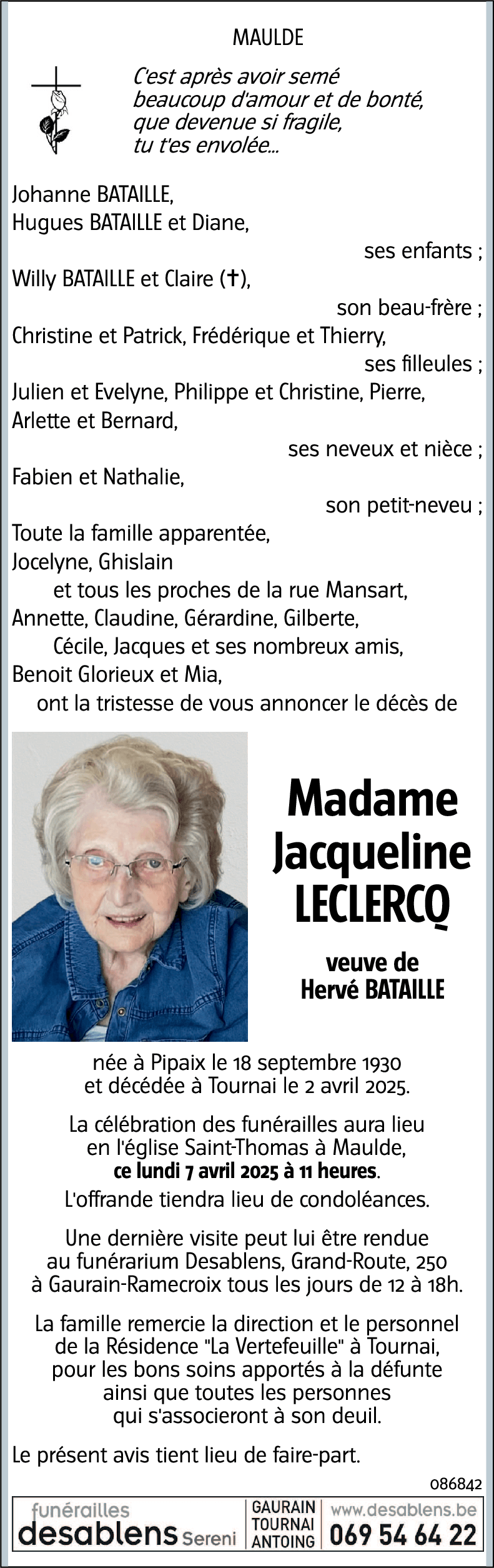 Jacqueline LECLERCQ