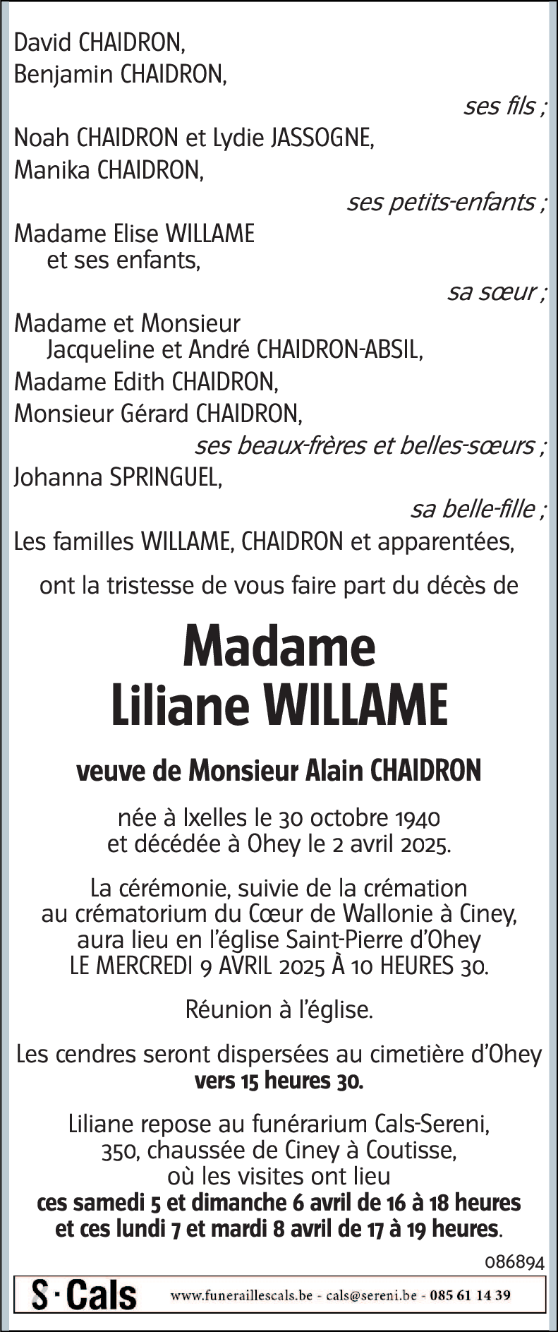 Liliane Willame