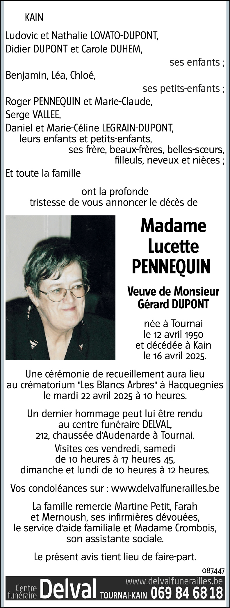 Lucette PENNEQUIN