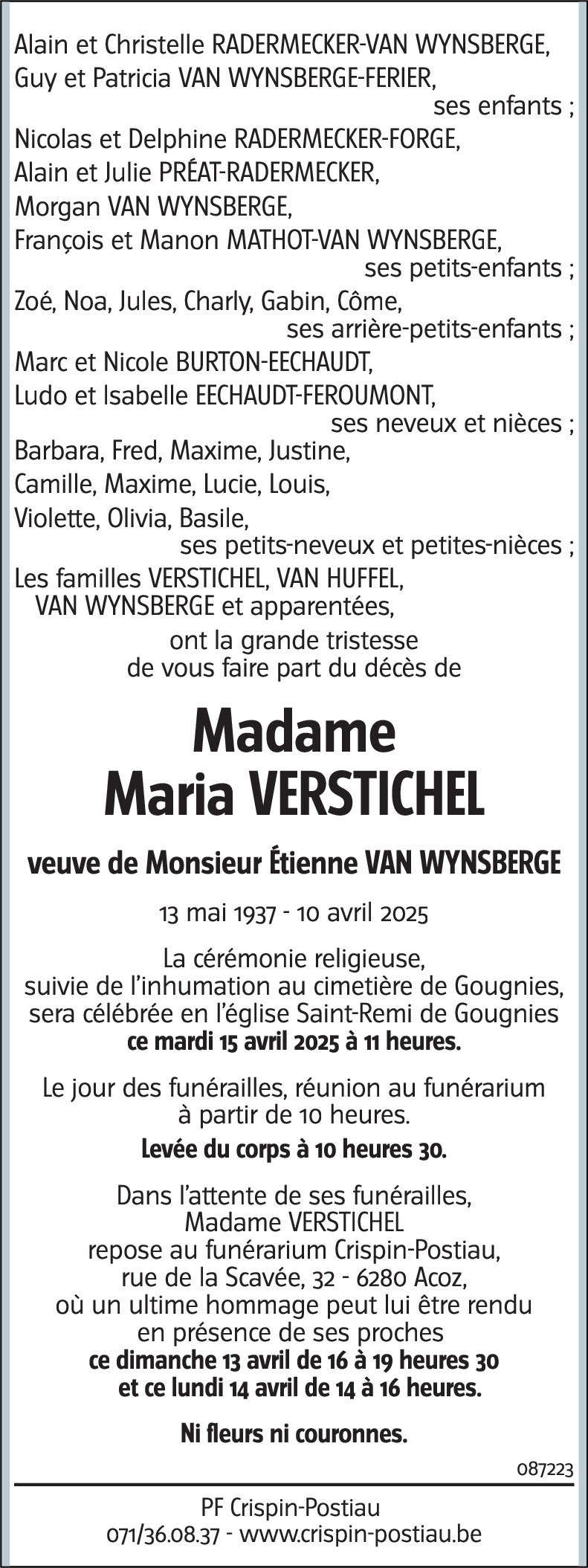 Maria VERSTICHEL