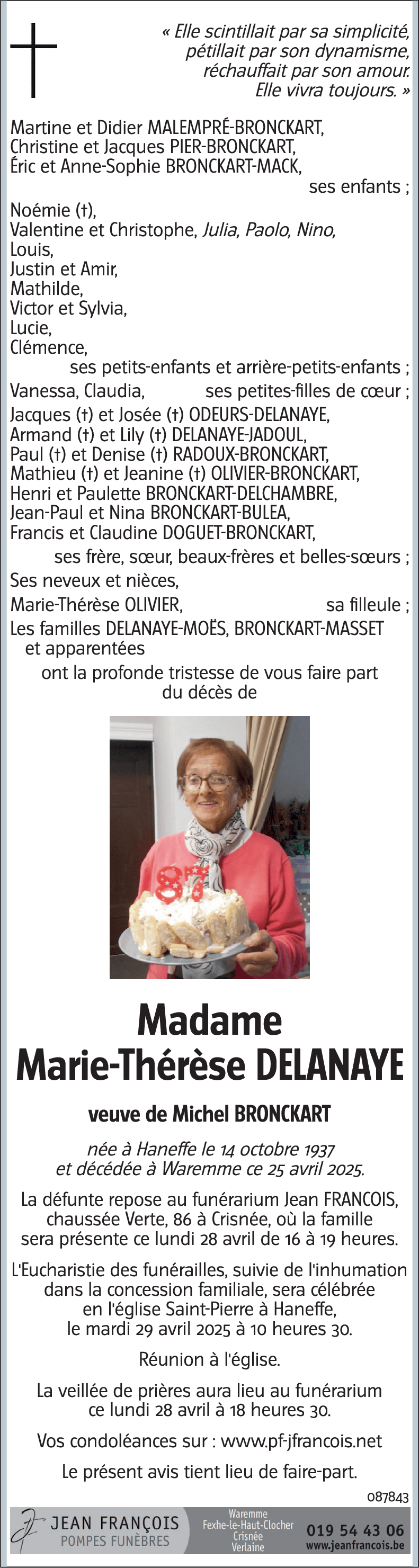 Marie Thérèse DELANAYE