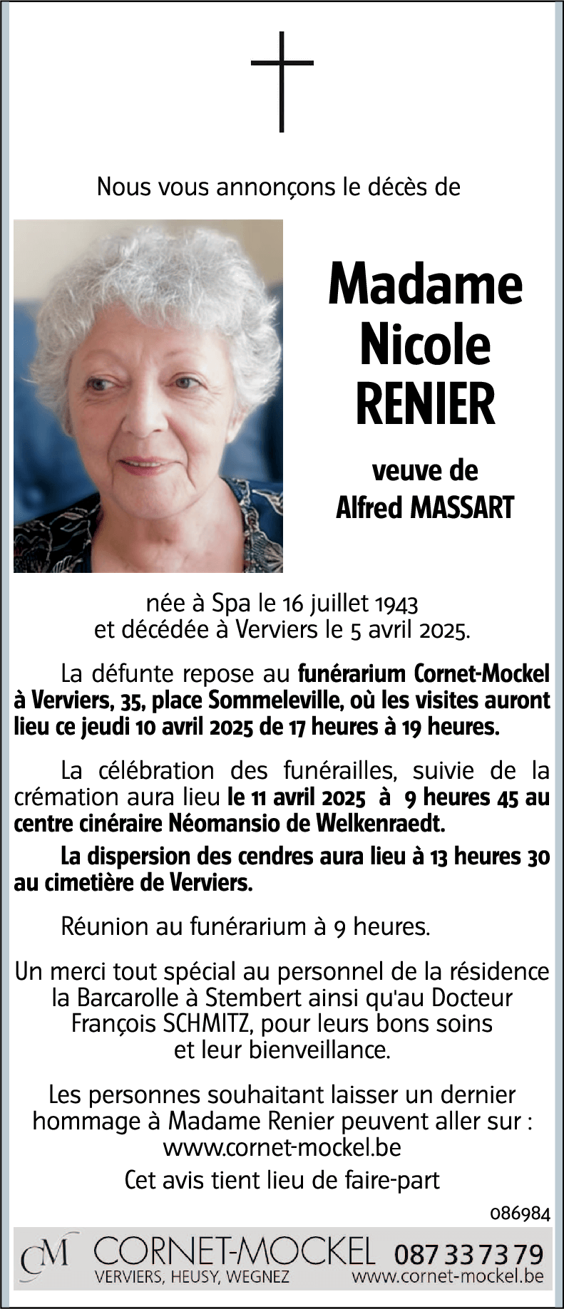 Nicole RENIER