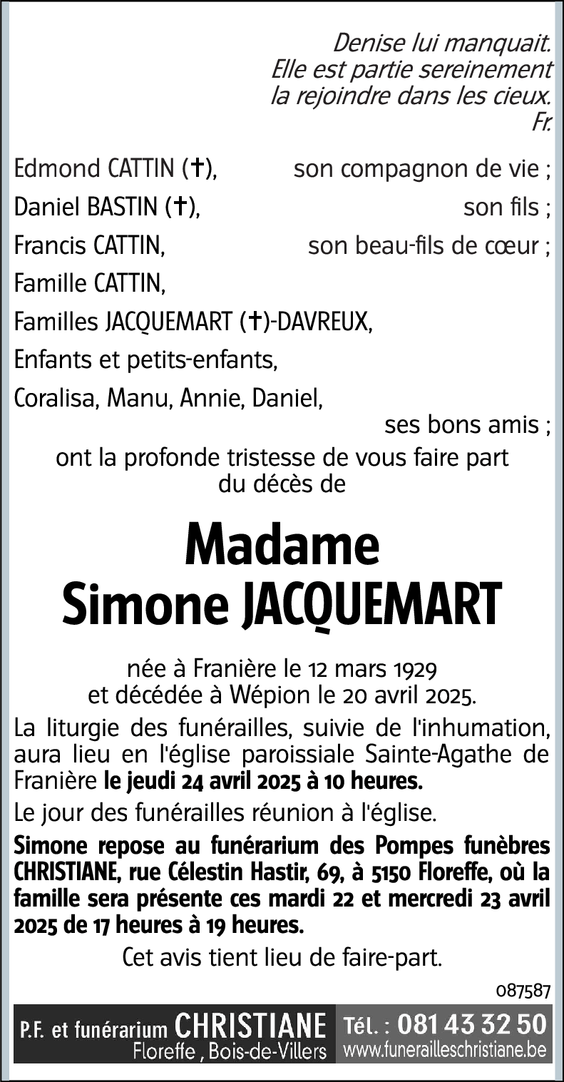Simone JACQUEMART