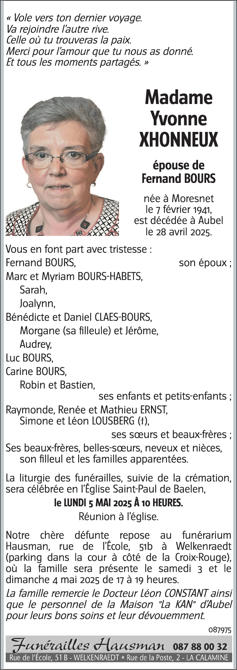 Yvonne XHONNEUX
