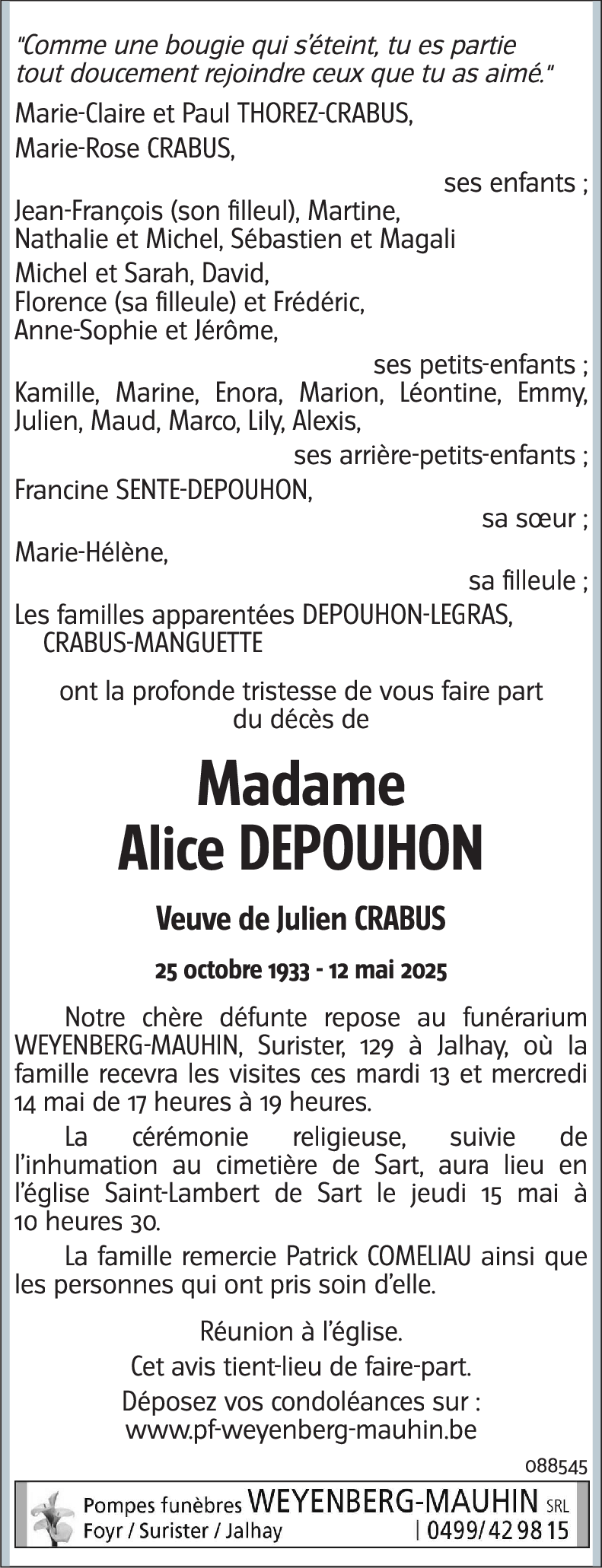 Alice DEPOUHON