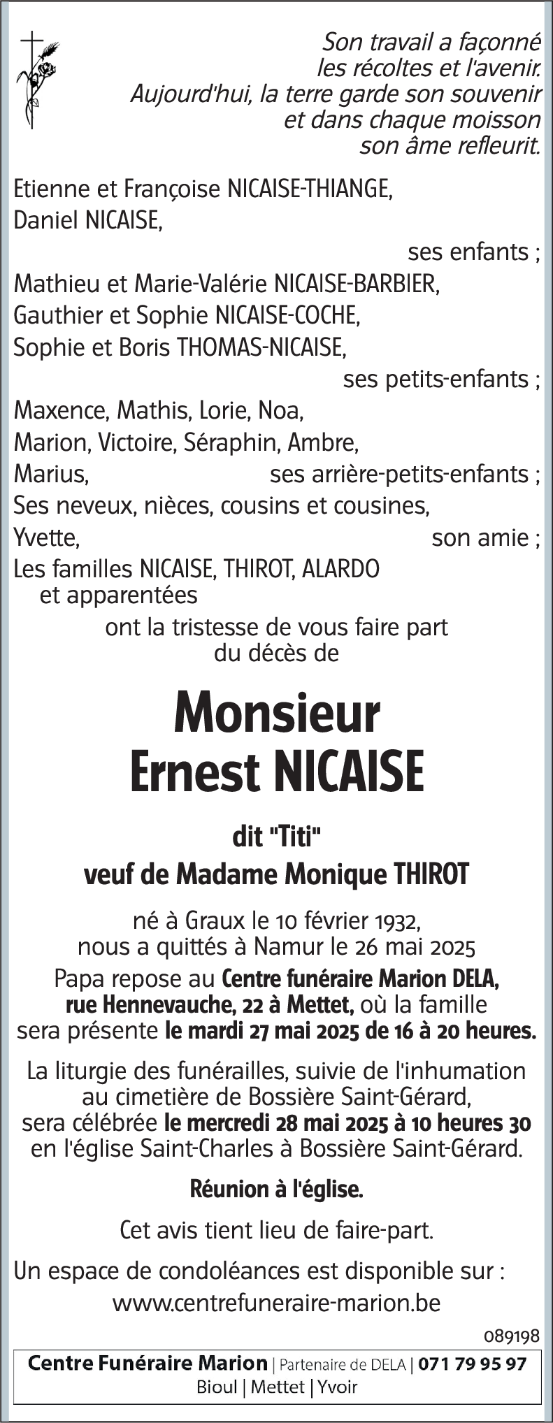 Ernest NICAISE