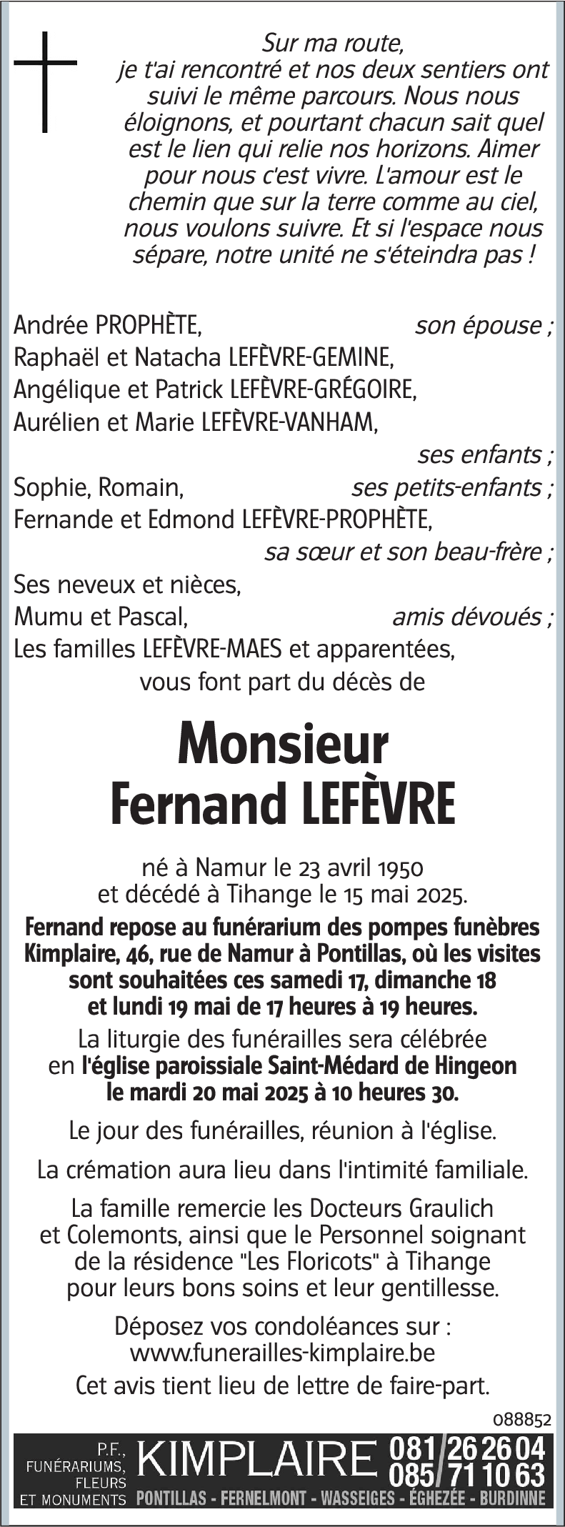 Fernand LEFVRE