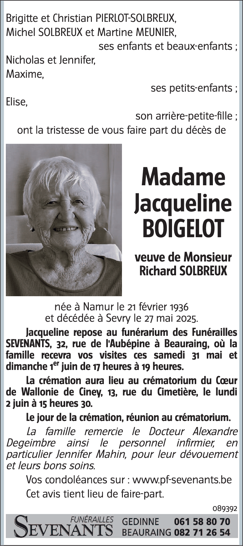 Jacqueline BOIGELOT