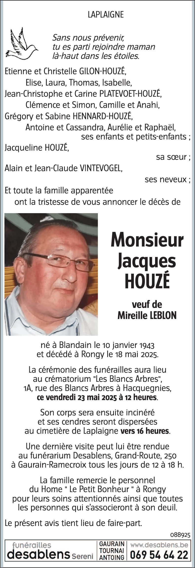 Jacques HOUZÉ