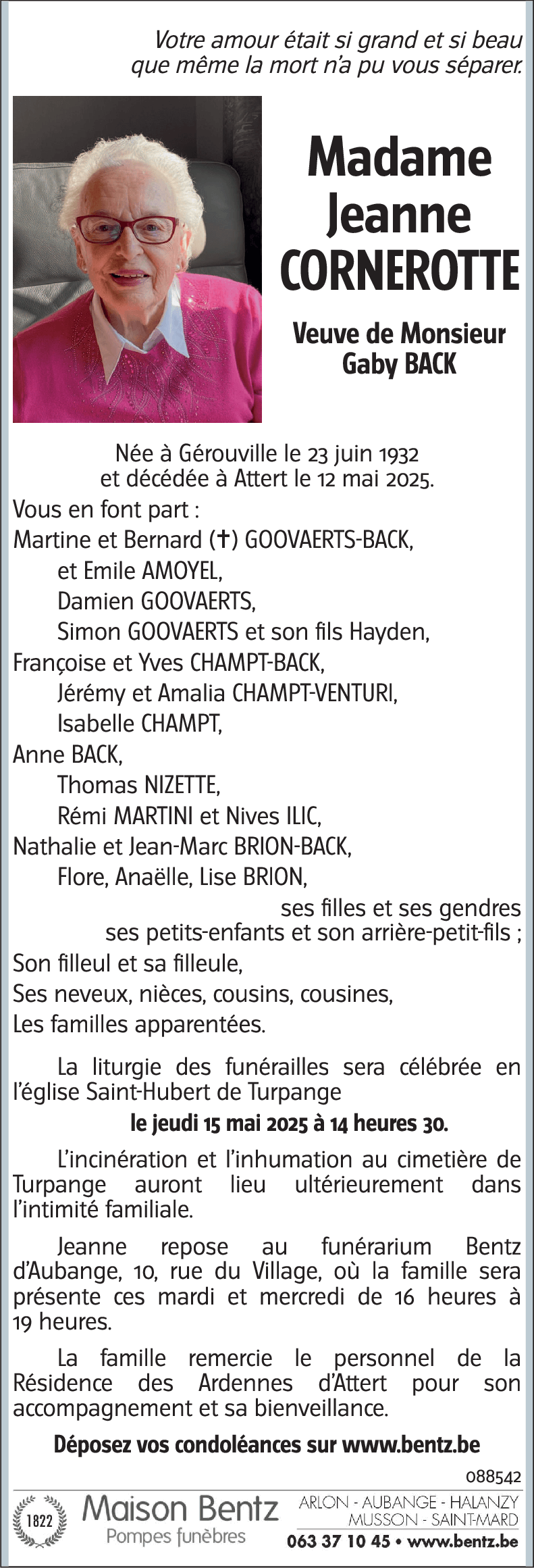 Jeanne CORNEROTTE