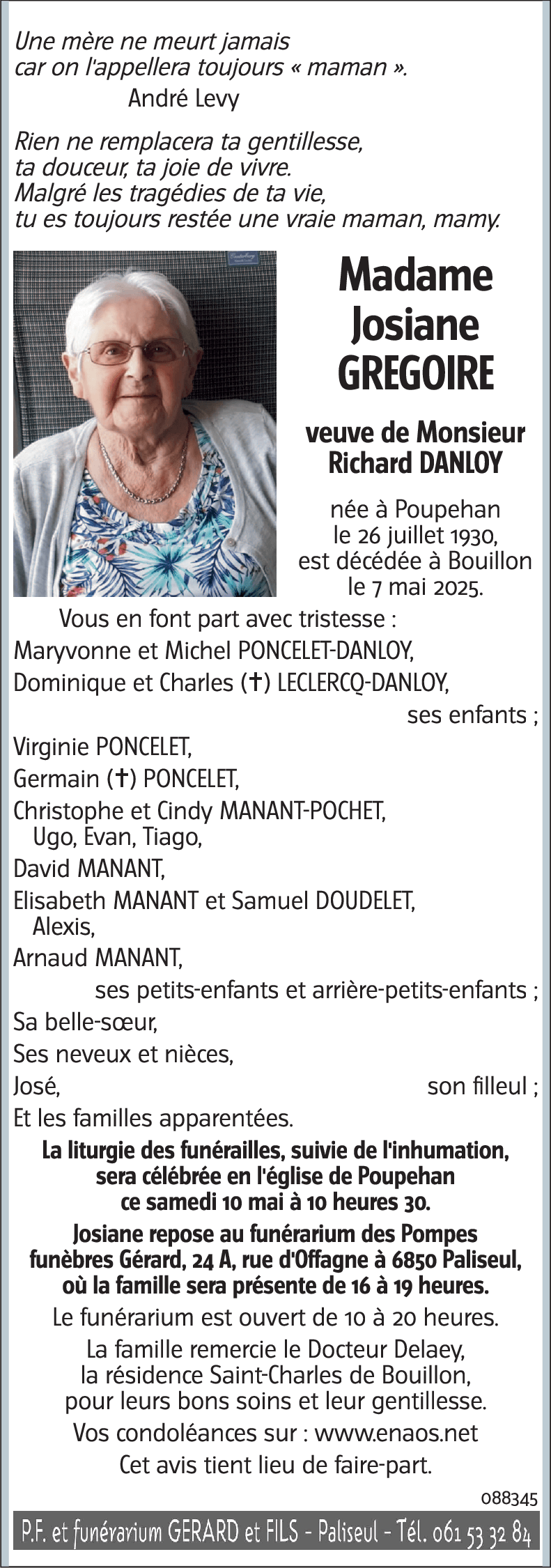 Josiane GREGOIRE